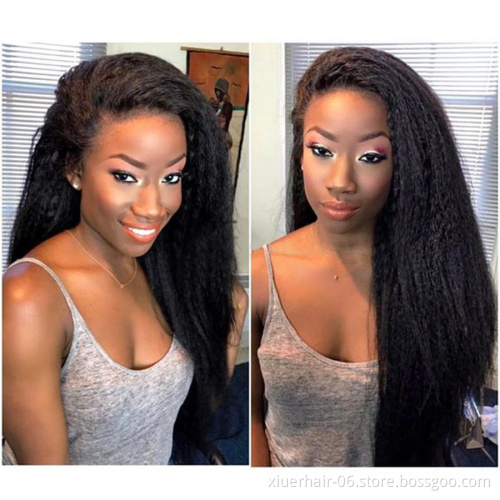 RTS Transparent Lace For Black Women 100% Kinky Straight Short and Long Lace Closure Human Hair Wigs with Baby Hair